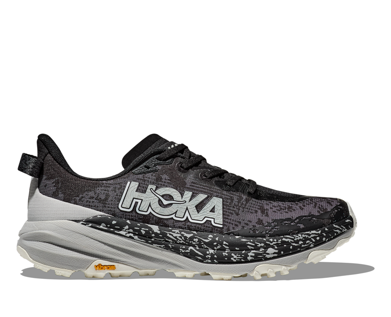 Hoka Speedgoat 6 Running Shoe in Black/Stardust