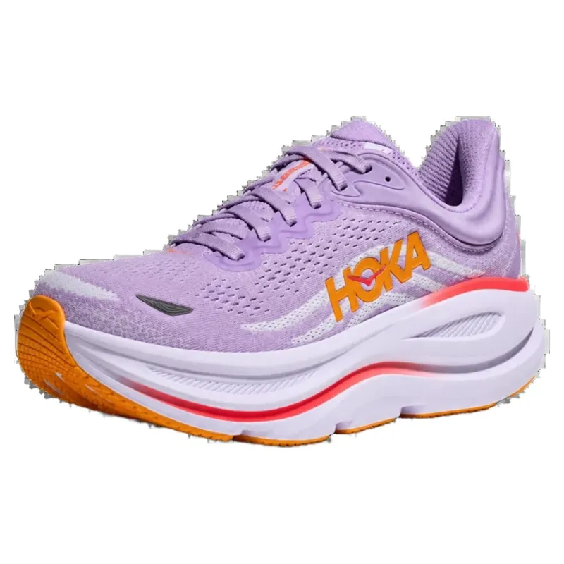 Hoka Women's Bondi 9 Running Shoe in Aster Flower/Starlight Glow-2