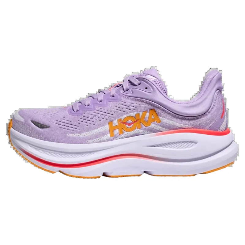Hoka Women's Bondi 9 Running Shoe in Aster Flower/Starlight Glow