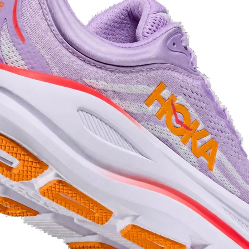 Hoka Women's Bondi 9 Running Shoe in Aster Flower/Starlight Glow-5