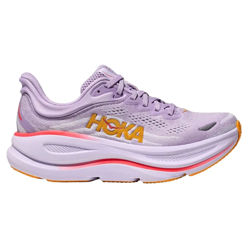 Hoka Women's Bondi 9 Running Shoe in Aster Flower/Starlight Glow-1