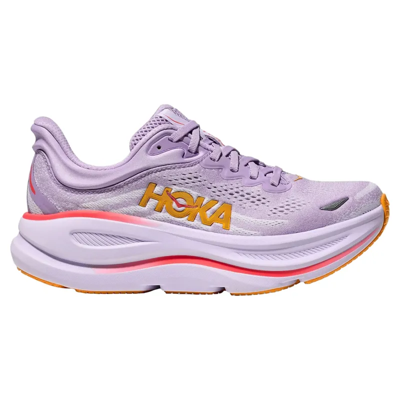 Hoka Women's Bondi 9 Running Shoe in Aster Flower/Starlight Glow