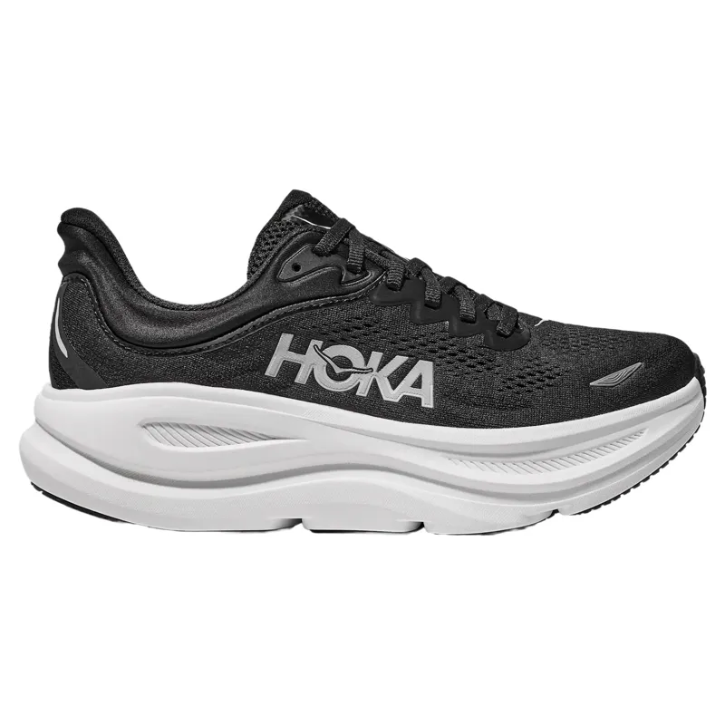 Hoka Women's Bondi 9 Running Shoe in Black/White