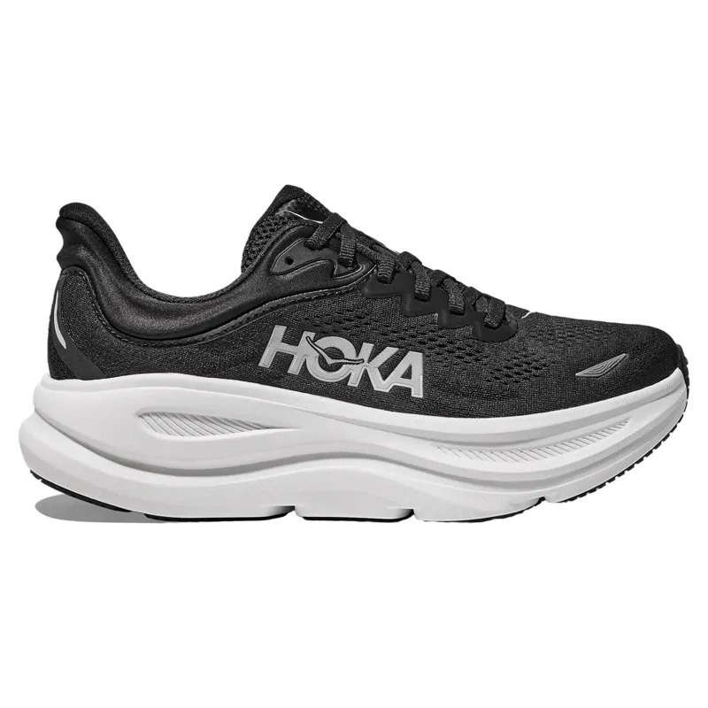 Hoka Women's Bondi 9 Running Shoe in Black/White