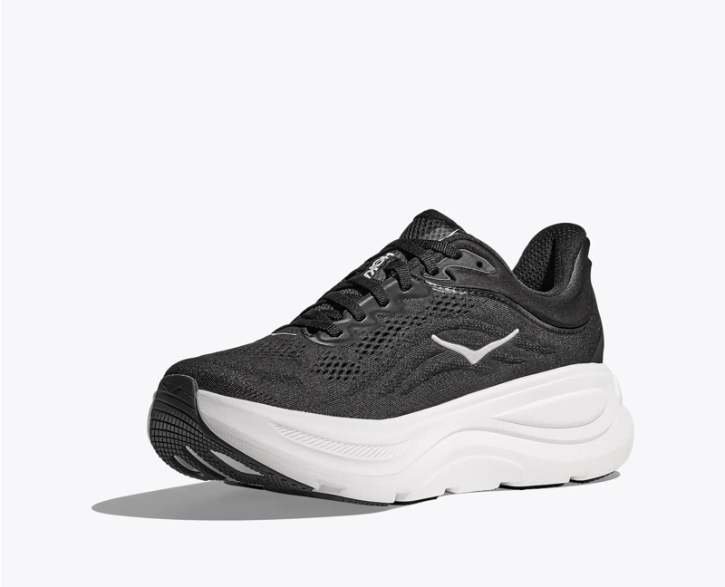 Hoka Women's Bondi 9 Running Shoe in Black/White-1