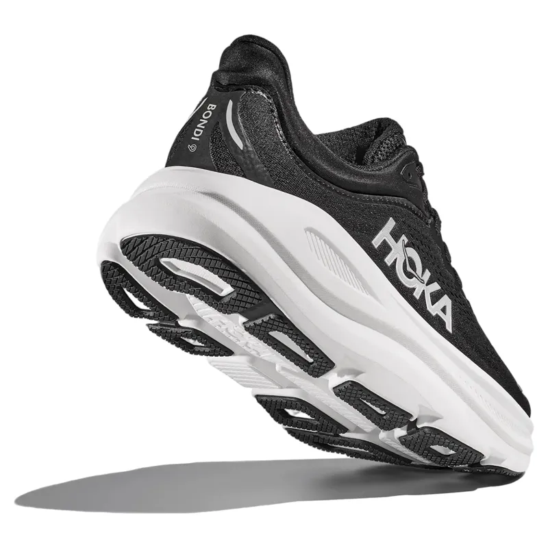Hoka Women's Bondi 9 Running Shoe in Black/White-2