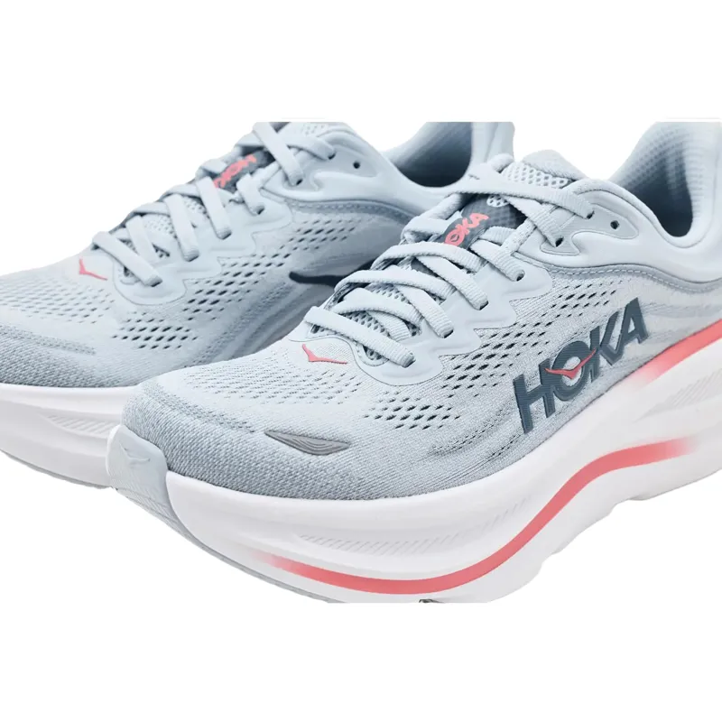 Hoka Women's Bondi 9 Running Shoe in Mineral Blue/Washed Blue-6