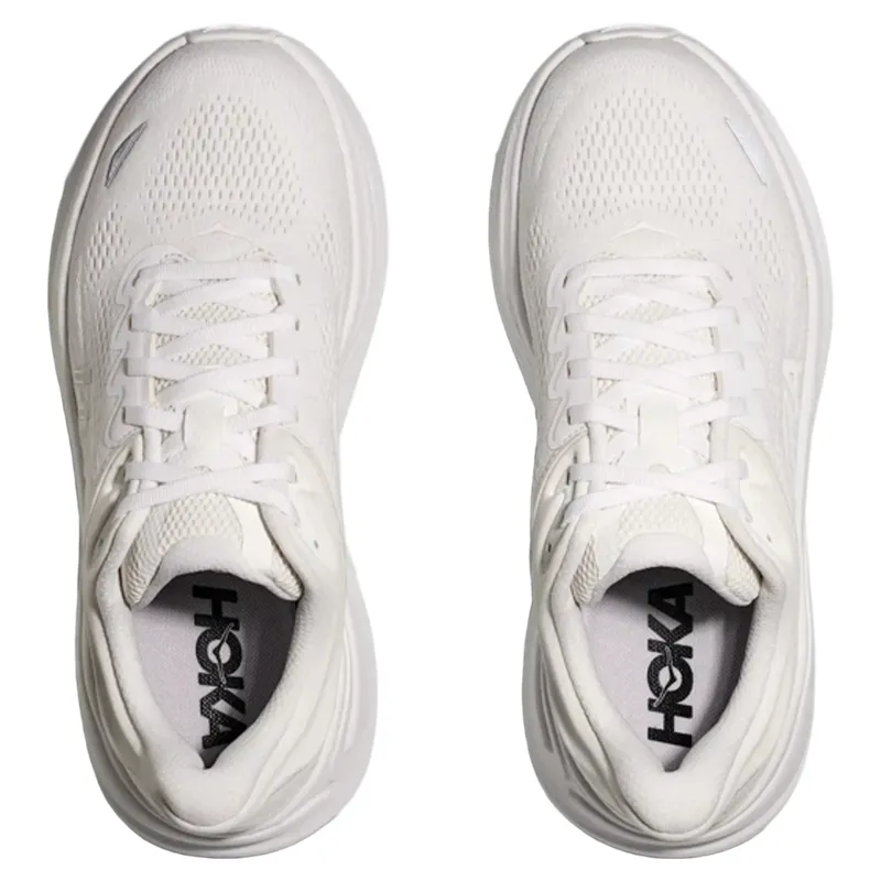Hoka Women's Bondi 9 Running Shoe in White/White-3