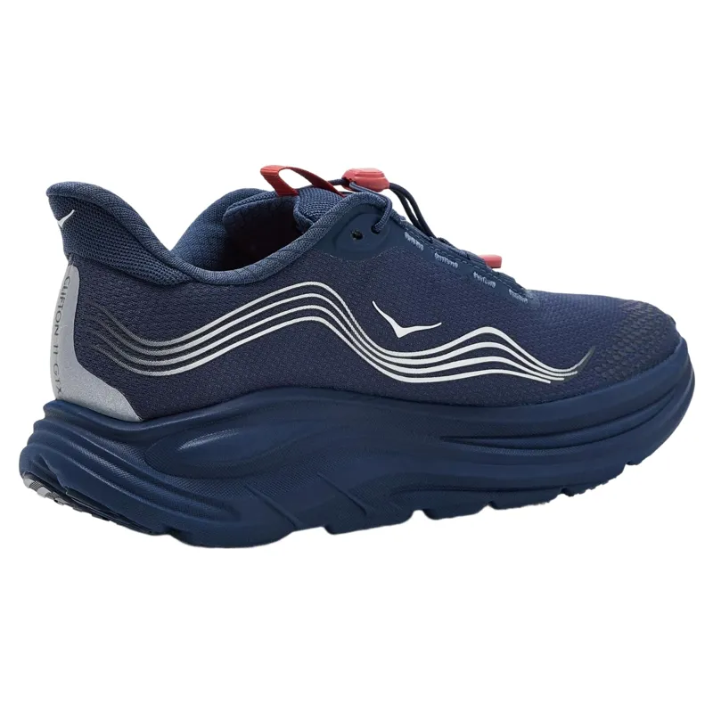 Hoka Women's Clifton 11 GTX in Varsity Navy/Burnt Red-6