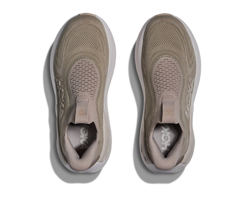 Hoka Women's Skyward Laceless in Putty/White-2