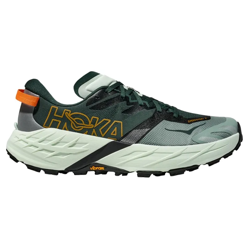 Hoka Speedgoat 7 Running Shoe in Bay Leaf/Sea Glass