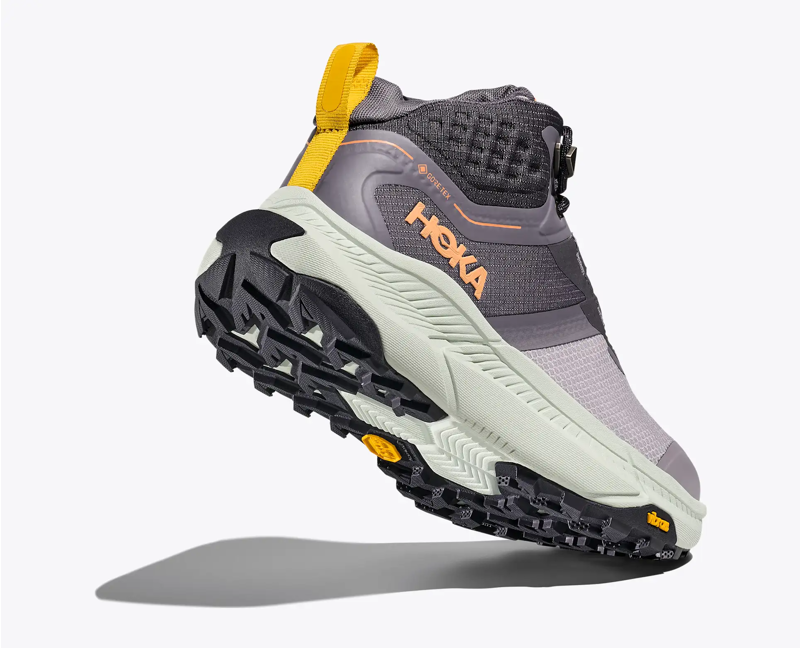 Hoka Women's Transport Hike GTX Shoe in Grey Skies/Sea Glass-1