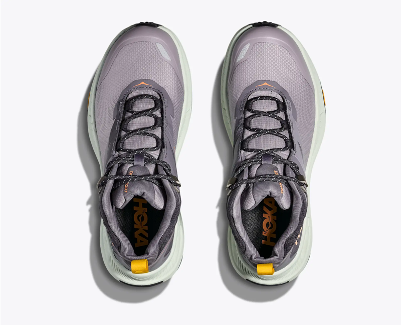 Hoka Women's Transport Hike GTX Shoe in Grey Skies/Sea Glass-3