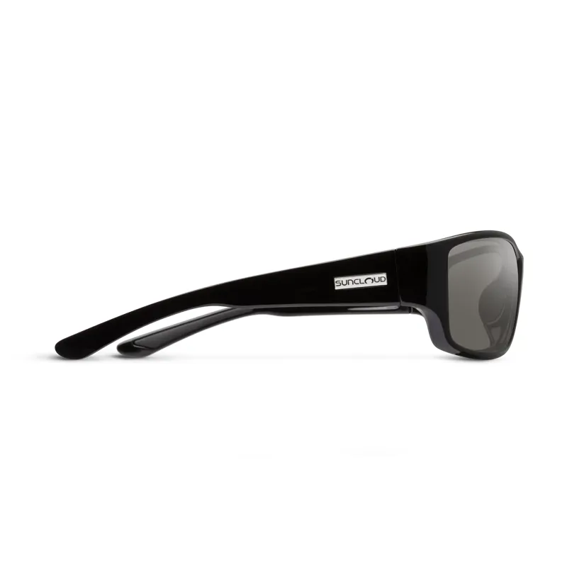 Suncloud Hull Sunglasses in Black w/Polarized Grey Lens-2