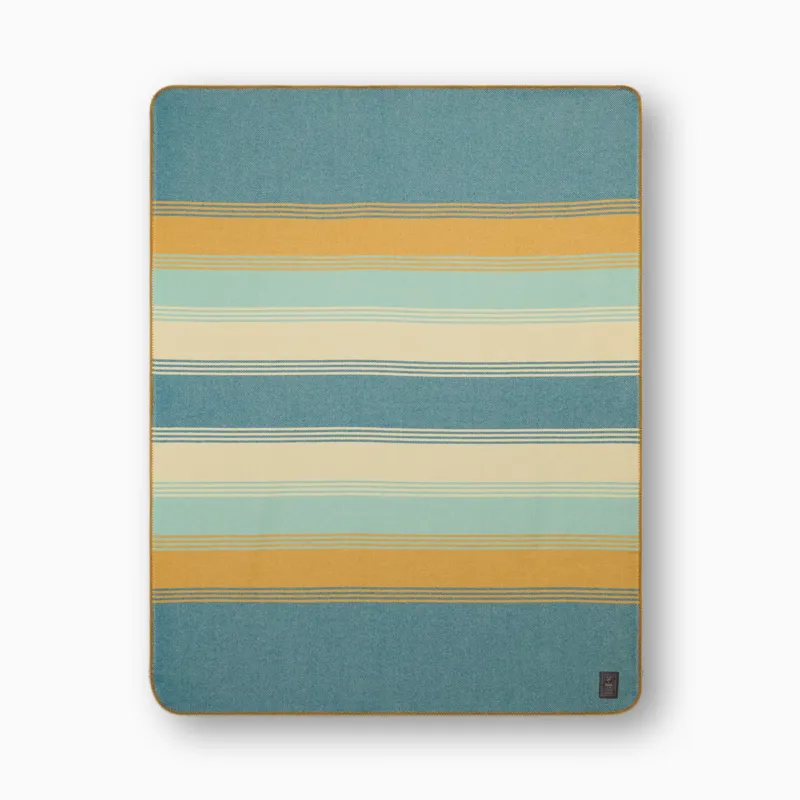 Ibex USA Made Wool Blanket in Aquifer