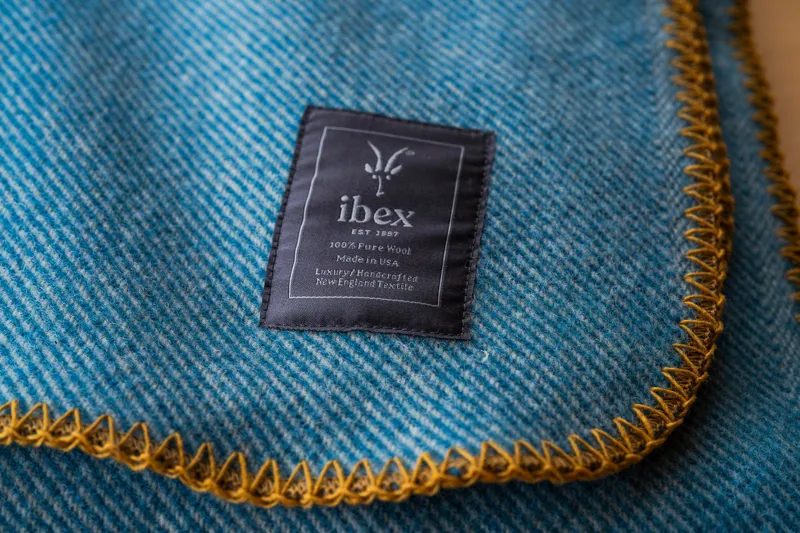 Ibex USA Made Wool Blanket in Aquifer-2
