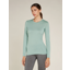 Icebreaker Women's Merino 200 Oasis Long Sleeve Thermal Top in Moss
