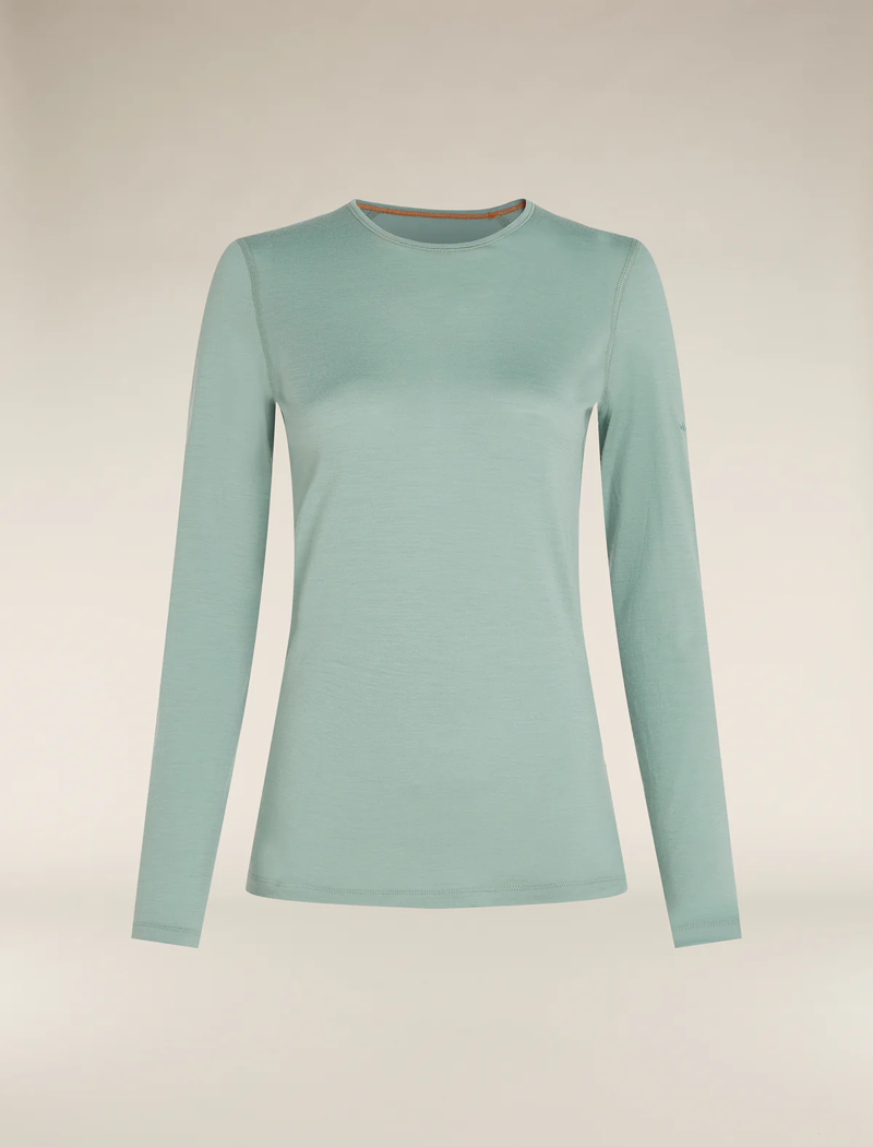Icebreaker Women's Merino 200 Oasis Long Sleeve Thermal Top in Moss-1