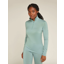 Icebreaker Women's Merino 200 Oasis Long Sleeve Half Zip Top in Moss
