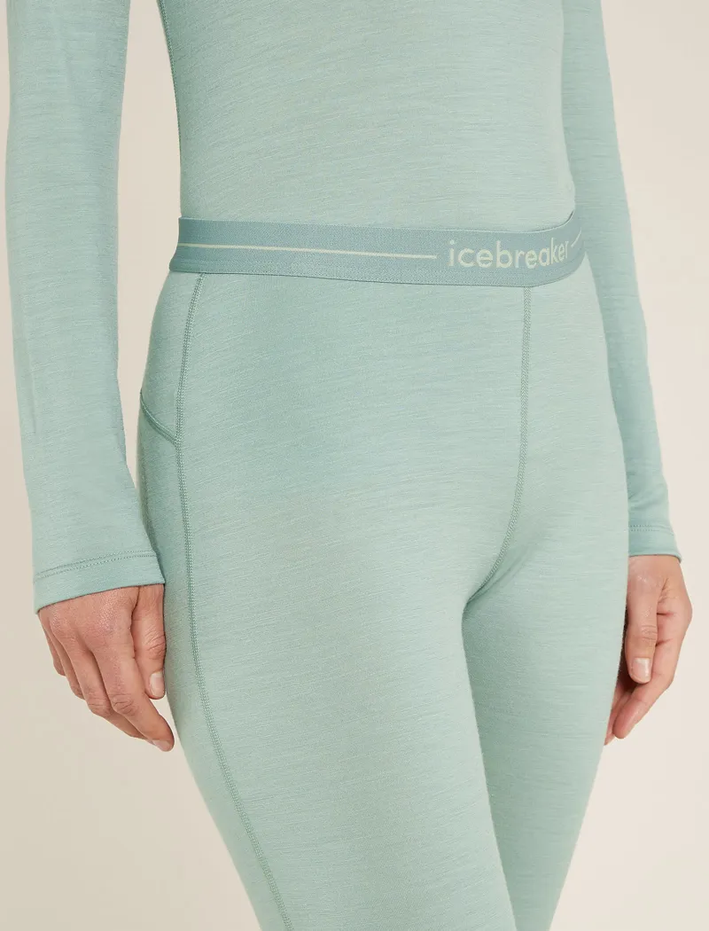 Icebreaker Women's Merino 200 Oasis Thermal Leggings in Moss-2