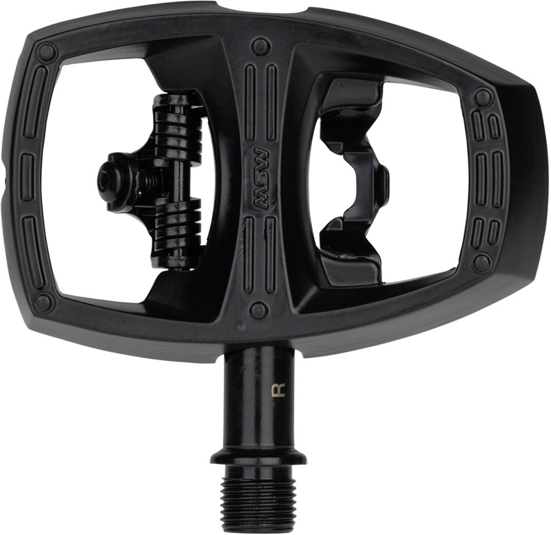MSW Flip I Single Side Clipless Pedal Aluminum 9/16 Intense Black-3