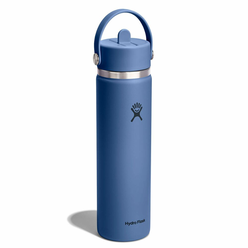 Hydro Flask 24 oz Wide Mouth with Flex Straw Cap in Harbor Blue-1