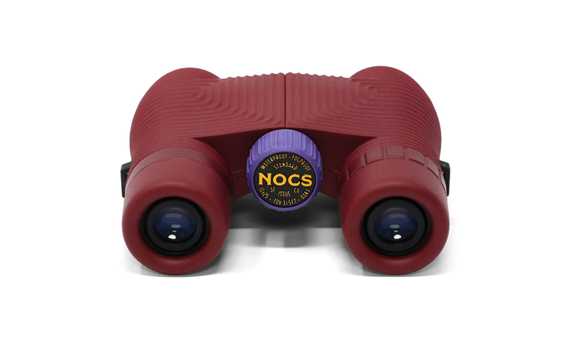 Nocs Standard Issue 10x25 Waterproof Binoculars in Sarcodes Red-1