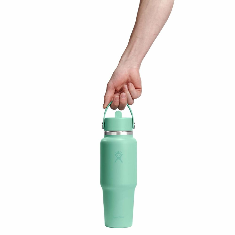 Hydro Flask 32 oz Travel Bottle with Flex Straw Cap in Mermaid Green-2