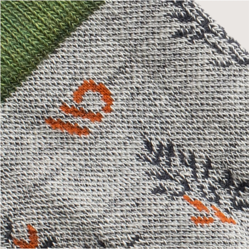 Wide Open Women's Foliage Lightweight Micro Crew Socks in Light Gray-1