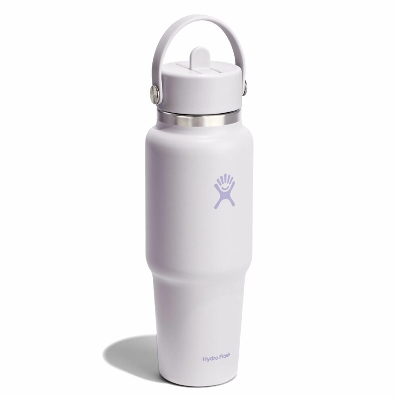 Hydro Flask 32 oz Travel Bottle with Flex Straw Cap in Cloud Pink-1