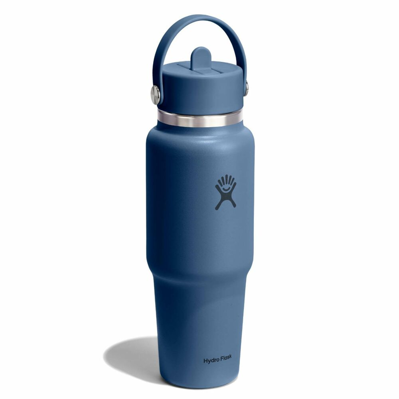 Hydro Flask 32 oz Travel Bottle with Flex Straw Cap in Harbor Blue-1