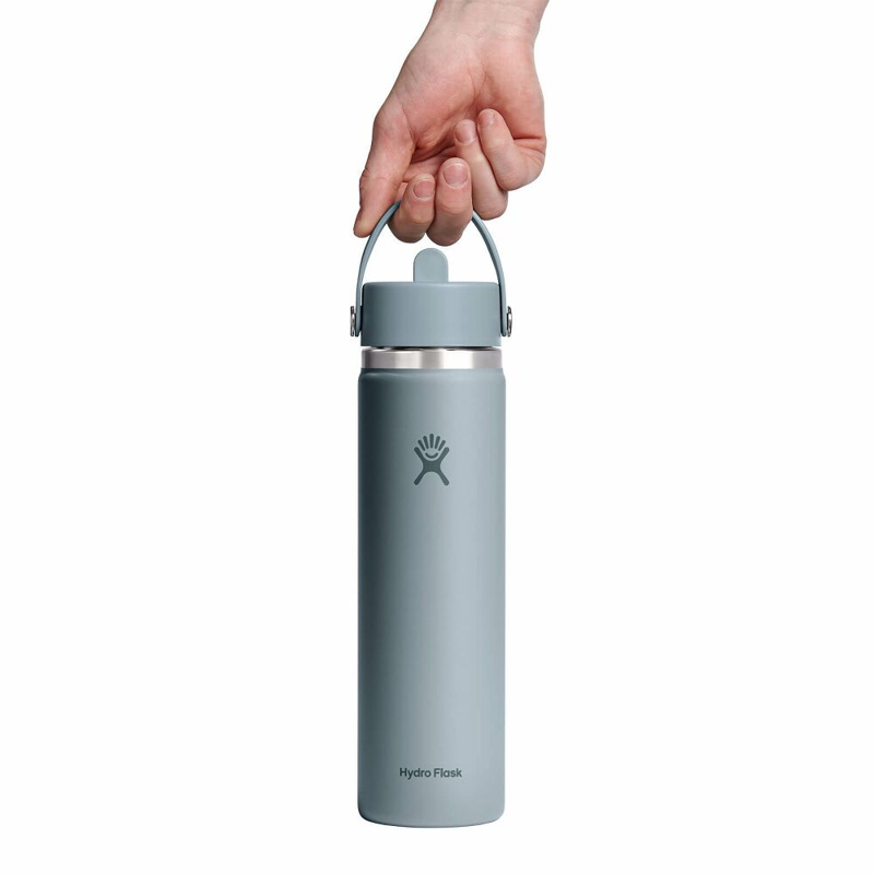 Hydro Flask 24 oz Wide Mouth with Flex Straw Cap in Shale Gray-2