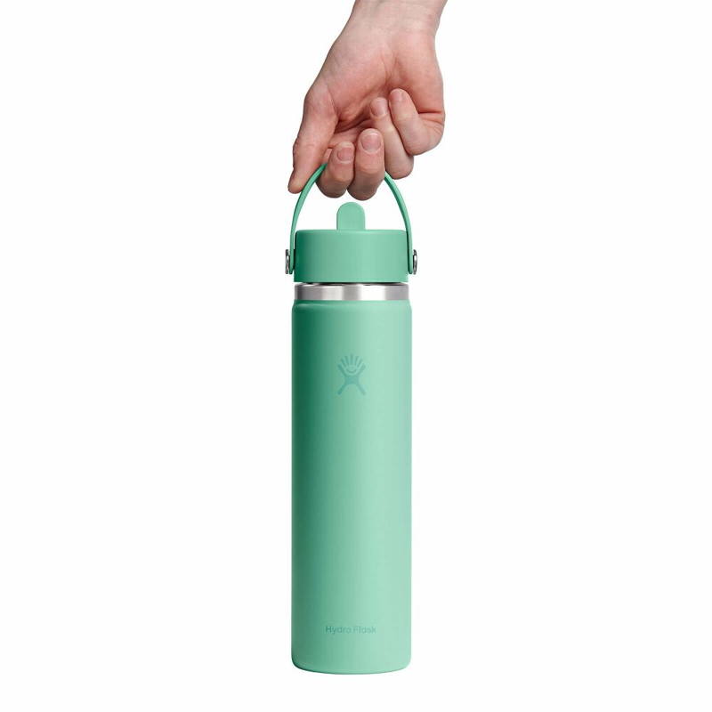 Hydro Flask 24 oz Wide Mouth with Flex Straw Cap in Mermaid Green-2