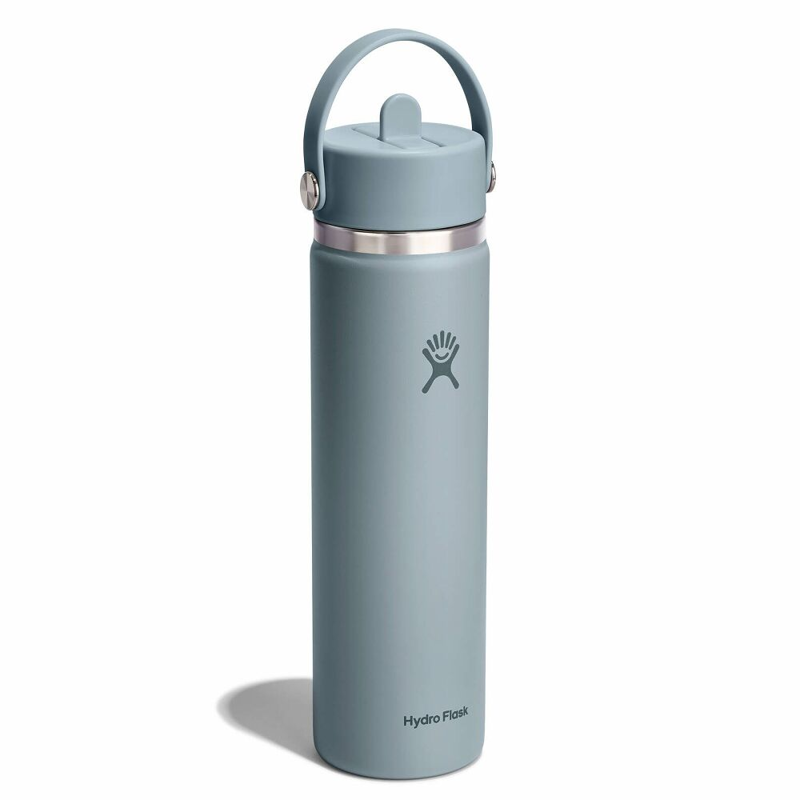 Hydro Flask 24 oz Wide Mouth with Flex Straw Cap in Shale Gray-1