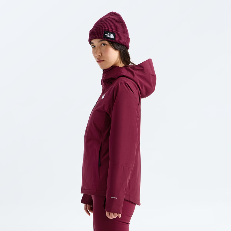 The North Face Women's Descendit Jacket in Burgundy Crush-2