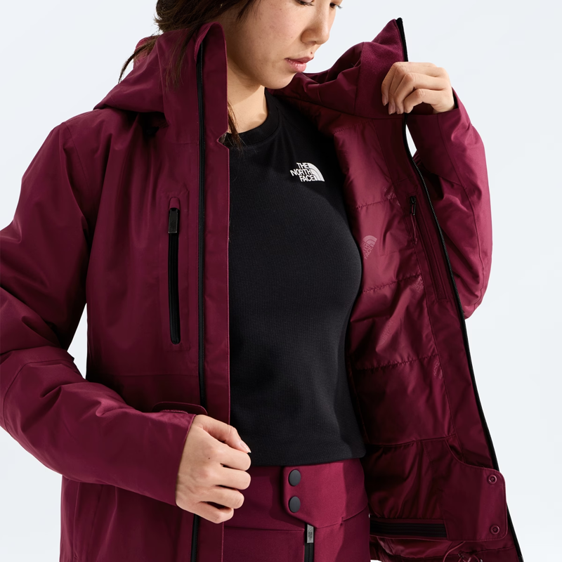 The North Face Women's Descendit Jacket in Burgundy Crush-5
