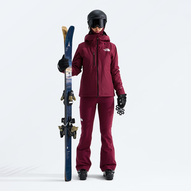 The North Face Women's Descendit Jacket in Burgundy Crush-3