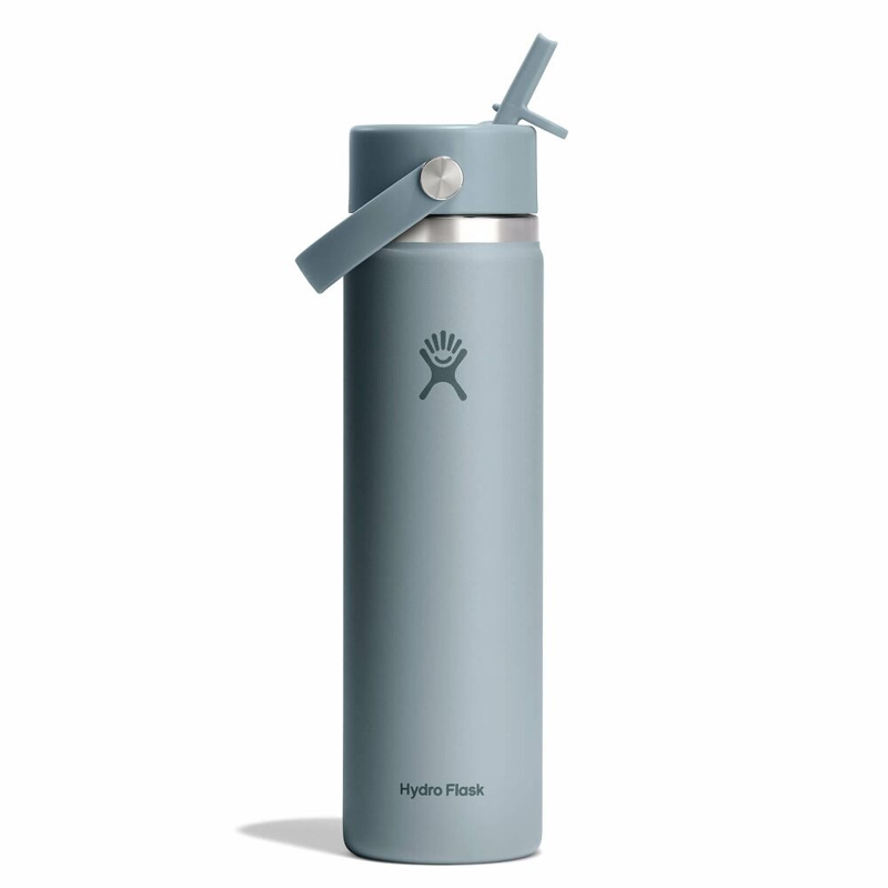 Hydro Flask 24 oz Wide Mouth with Flex Straw Cap in Shale Gray