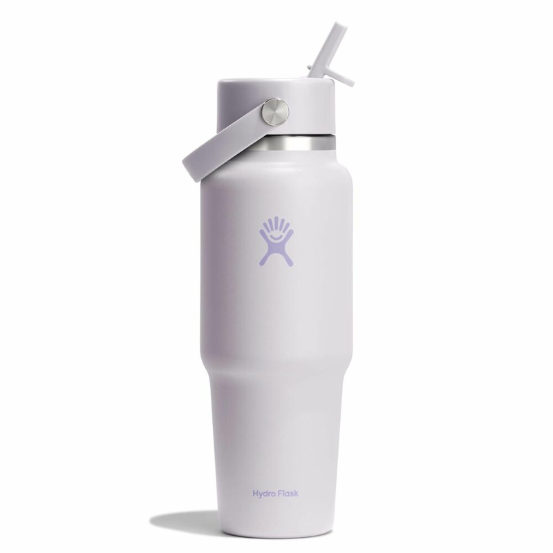 Hydro Flask 32 oz Travel Bottle with Flex Straw Cap in Cloud Pink