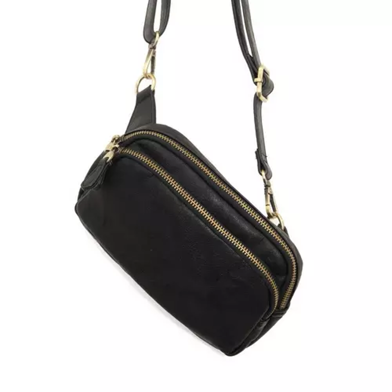 Joy Accessories Kylie Sling Belt Bag in Black