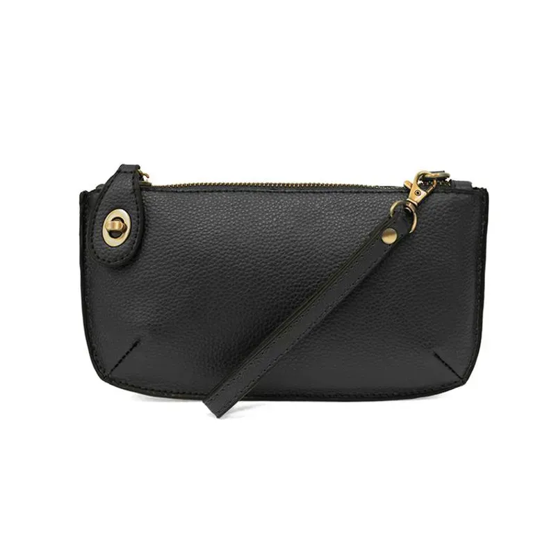 Joy Accessories Mini Crossbody Wristlet Clutch in Black