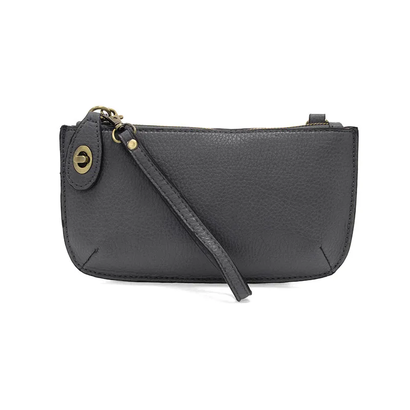 Joy Accessories Mini Crossbody Wristlet Clutch in Dark Grey