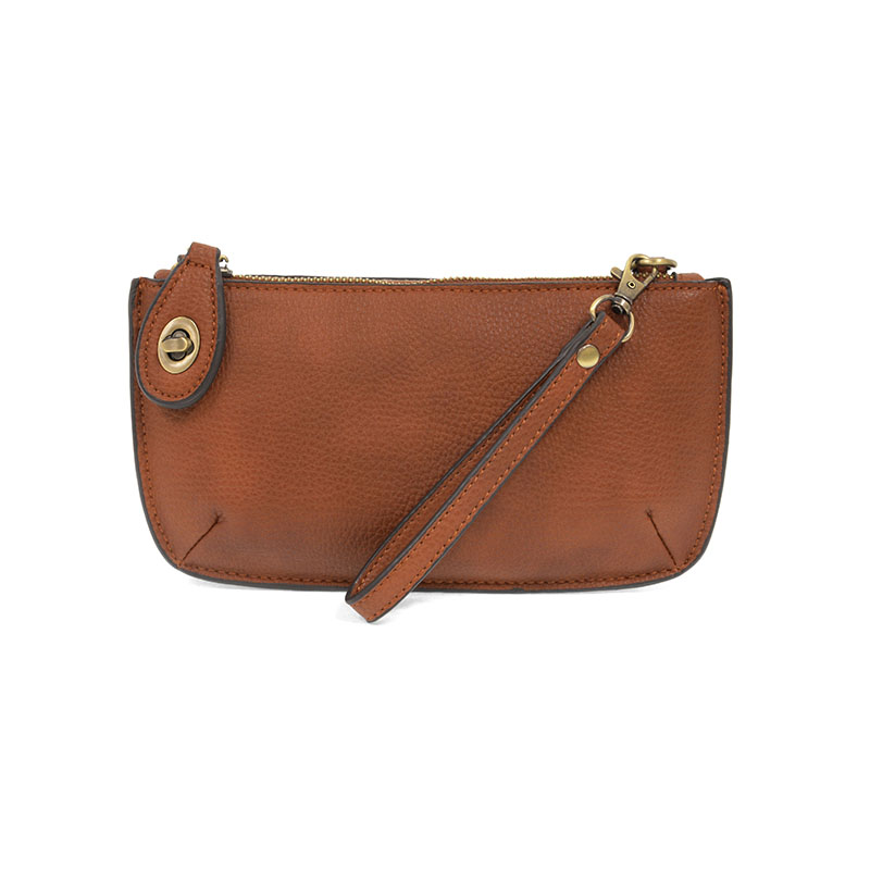 Joy Accessories Mini Crossbody Wristlet Clutch in Dark Maple