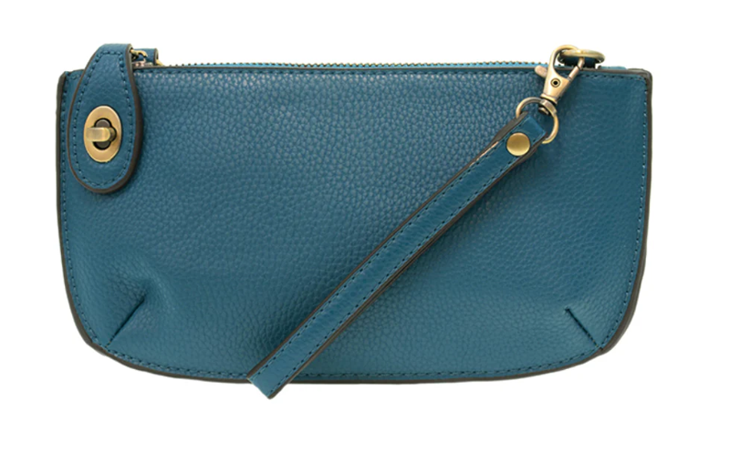 Joy Accessories Mini Crossbody Wristlet Clutch in Monaco Blue