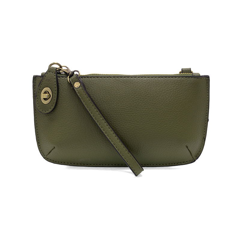 Joy Accessories Mini Crossbody Wristlet Clutch in Olive Grove