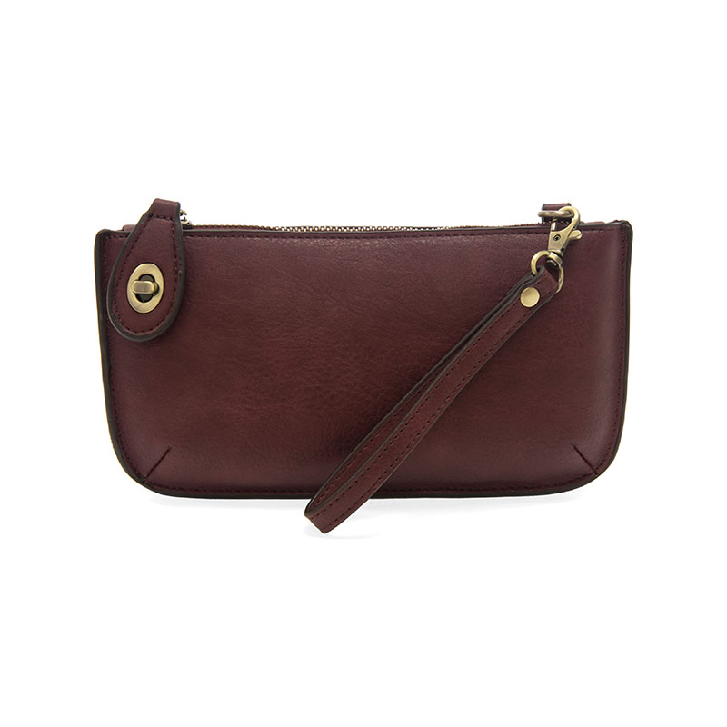 Joy Accessories Mini Crossbody Wristlet Clutch in Red Violet