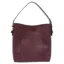 Joy Accessories Classic Hobo Handbag with Insert in Blackberry