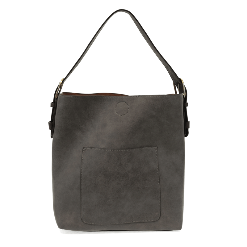 Joy Accessories Women's Classic Hobo Handbag in Charcoal