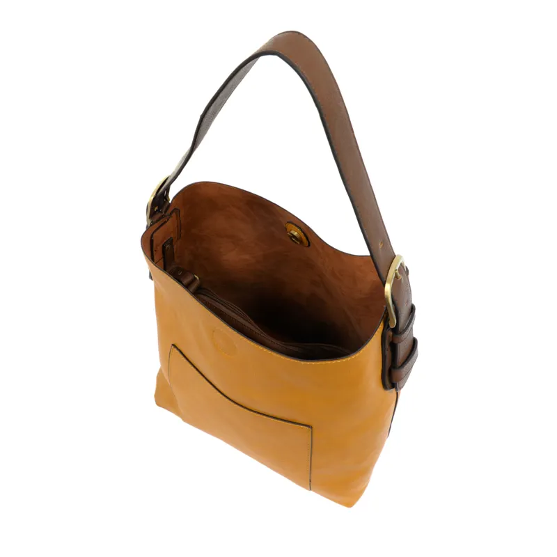 Joy Accessories Women's Classic Hobo Handbag in Honey-2