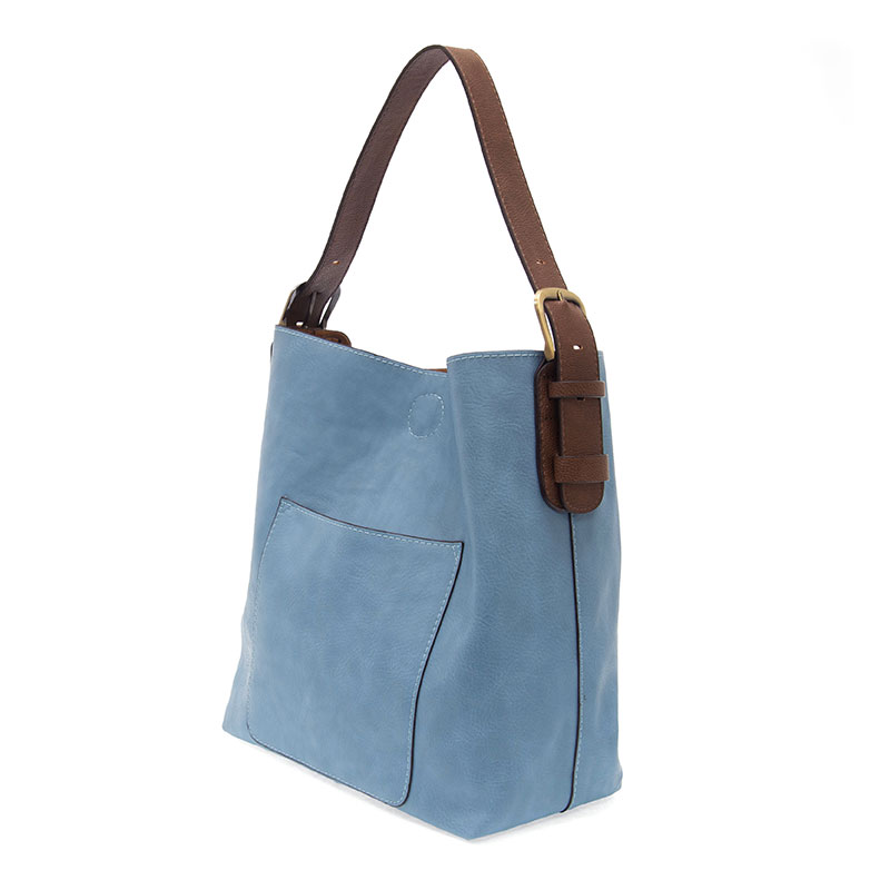 Joy Accessories Women's Classic Hobo Handbag in Tranquil Blue-1